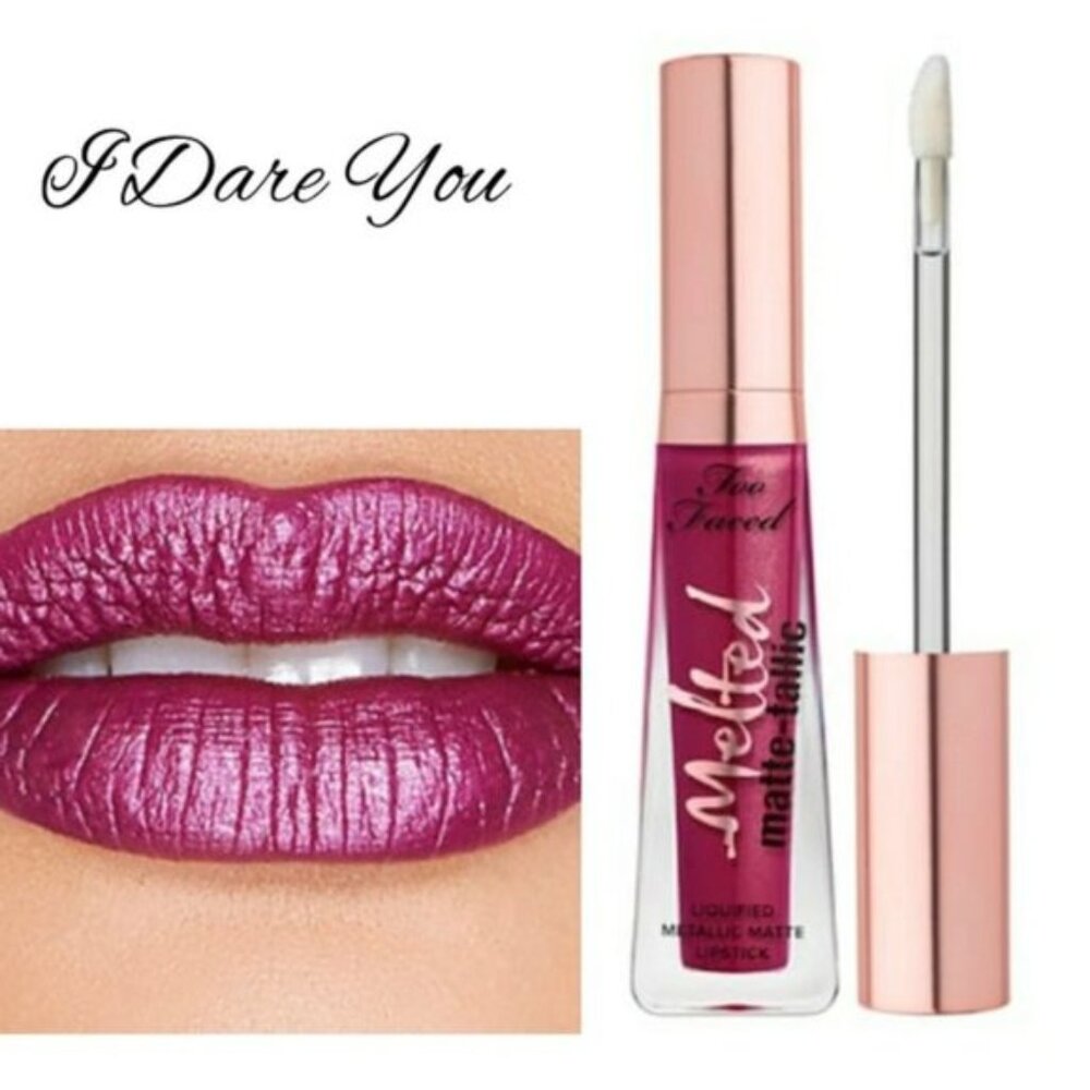Too Faced Melted Matte-tallic Liquified 25 hr Lipstick NWT I Dare You